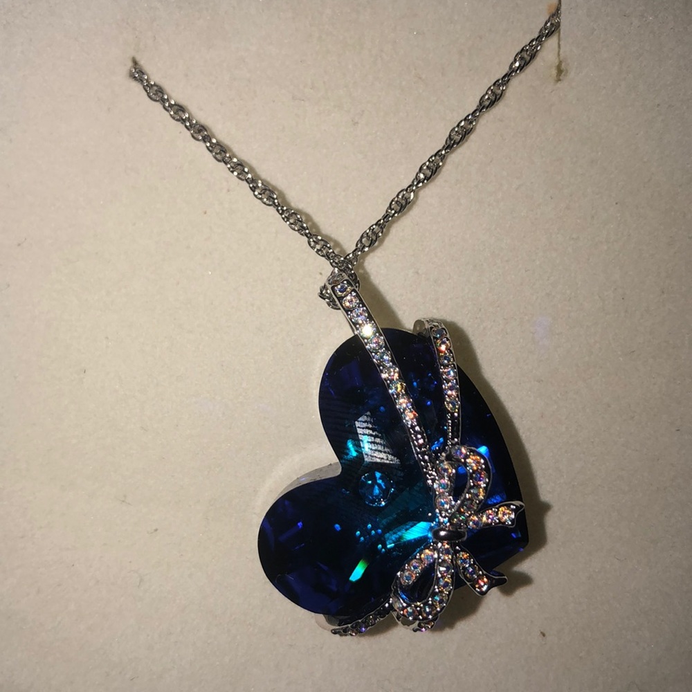 Sterling Silver Heart of the Ocean Necklace